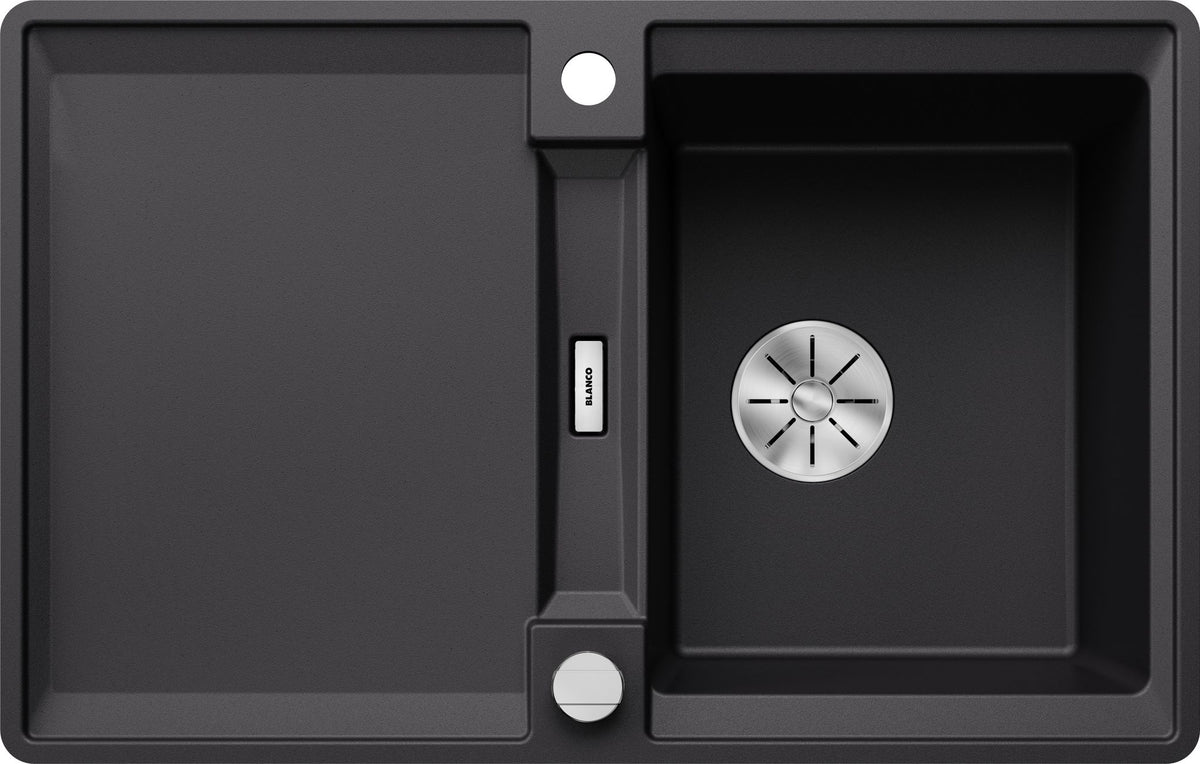 BLANCO ADIRA 45 S-F SILGRANIT mit Ablauffernbedienung mit Zubehör reversibel schwarz 527593