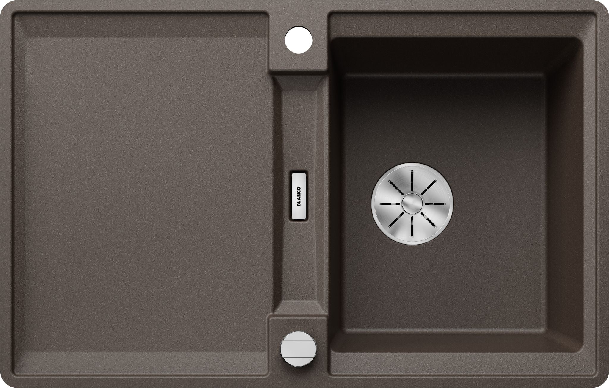 BLANCO ADIRA 45 S-F SILGRANIT mit Ablauffernbedienung mit Zubehör reversibel café 527600