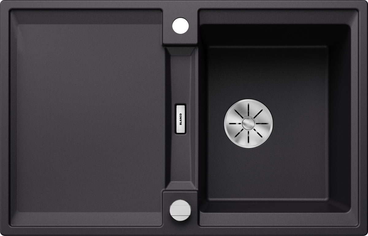 BLANCO ADIRA 45 S SILGRANIT mit Ablauffernbedienung mit Zubehör reversibel schwarz 527585