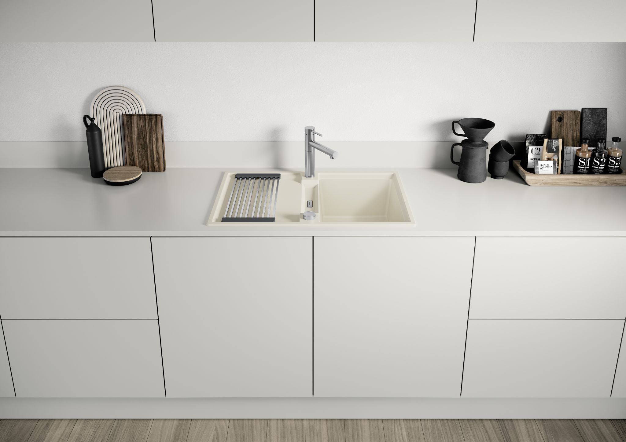 BLANCO ADIRA 45 S SILGRANIT mit Ablauffernbedienung mit Zubehör reversibel anthrazit 527586