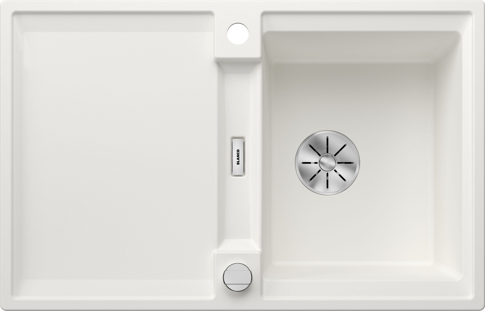 BLANCO ADIRA 45 S SILGRANIT mit Ablauffernbedienung mit Zubehör reversibel weiß 527589