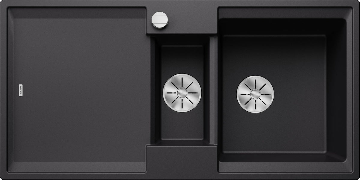 BLANCO ADIRA 6 S SILGRANIT mit Ablauffernbedienung mit Zubehör reversibel schwarz 527601