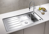 BLANCO ANDANO XL 6 S-IF Edelstahl Seidenglanz mit Ablauffernbedienung mit Zubehör Becken rechts 522999