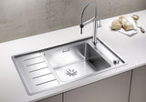 BLANCO ANDANO XL 6 S-IF Compact Edelstahl Seidenglanz mit Ablauffernbedienung mit Zubehör Becken rechts 523001