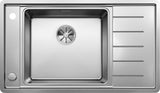 BLANCO ANDANO XL 6 S-IF Compact Edelstahl Seidenglanz mit Ablauffernbedienung mit Zubehör Becken links 523002