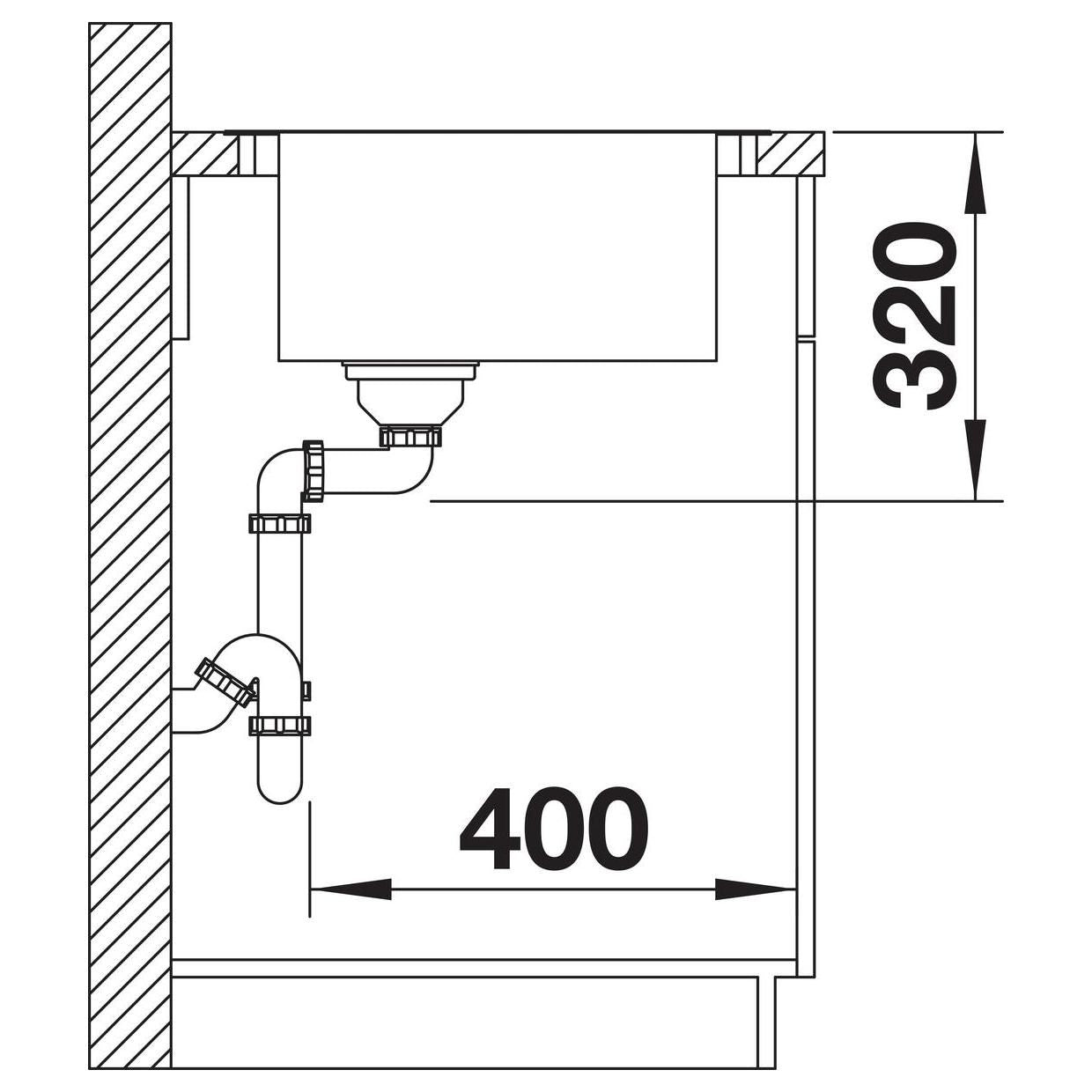 BLANCO ANDANO XL 6 S-IF Compact Edelstahl Seidenglanz mit Ablauffernbedienung mit Zubehör Becken links 523002