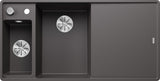 BLANCO AXIA III 6 S-F SILGRANIT mit Glasschneidbrett Becken links felsgrau 524670