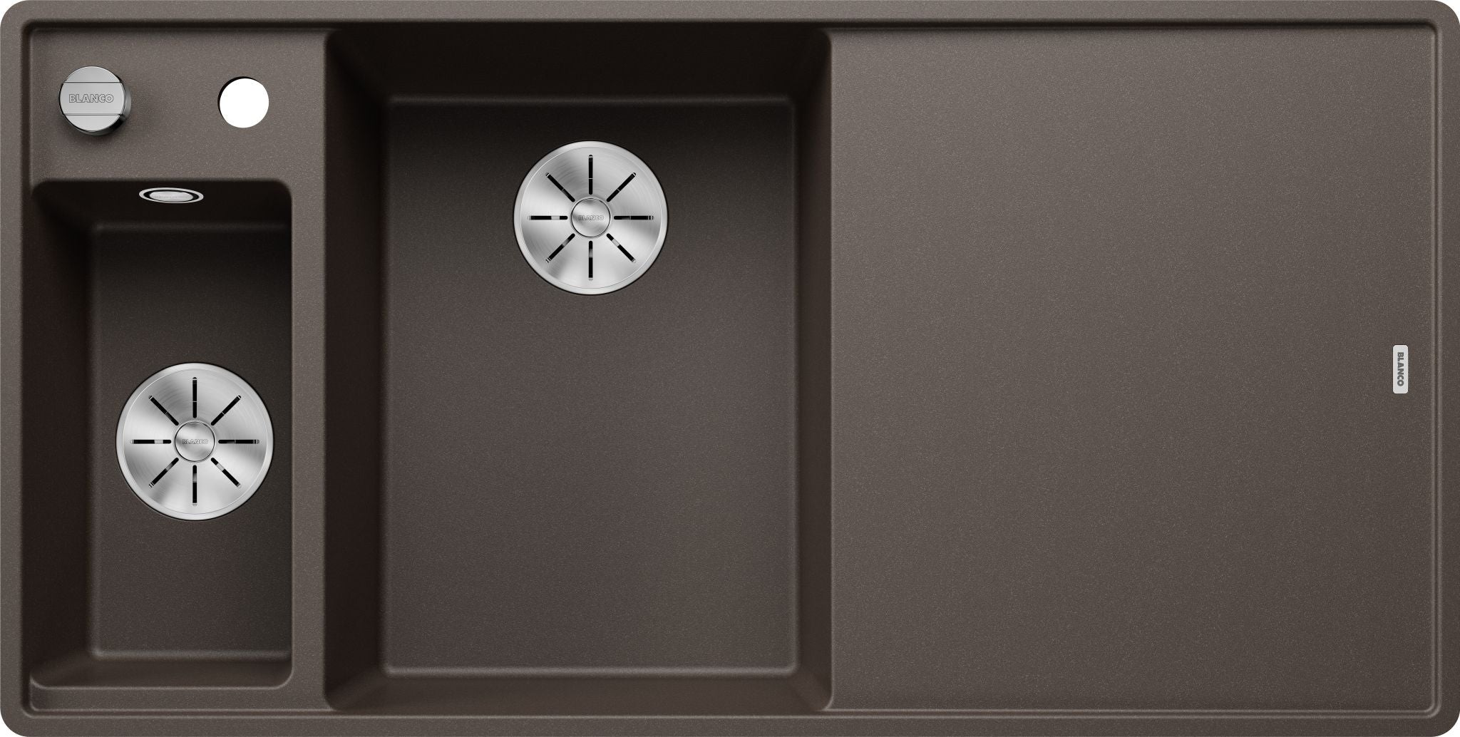 BLANCO AXIA III 6 S-F SILGRANIT mit Glasschneidbrett Becken links café 524674
