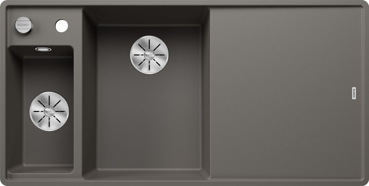 BLANCO AXIA III 6 S-F SILGRANIT mit Holzschneidbrett Becken links vulkangrau 527231