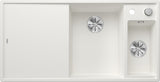 BLANCO AXIA III 6 S SILGRANIT mit Ablauffernbedienung inkl. Glasschneidbrett Becken rechts weiß 523477