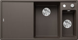 BLANCO AXIA III 6 S SILGRANIT mit Ablauffernbedienung inkl. Glasschneidbrett Becken rechts café 523482