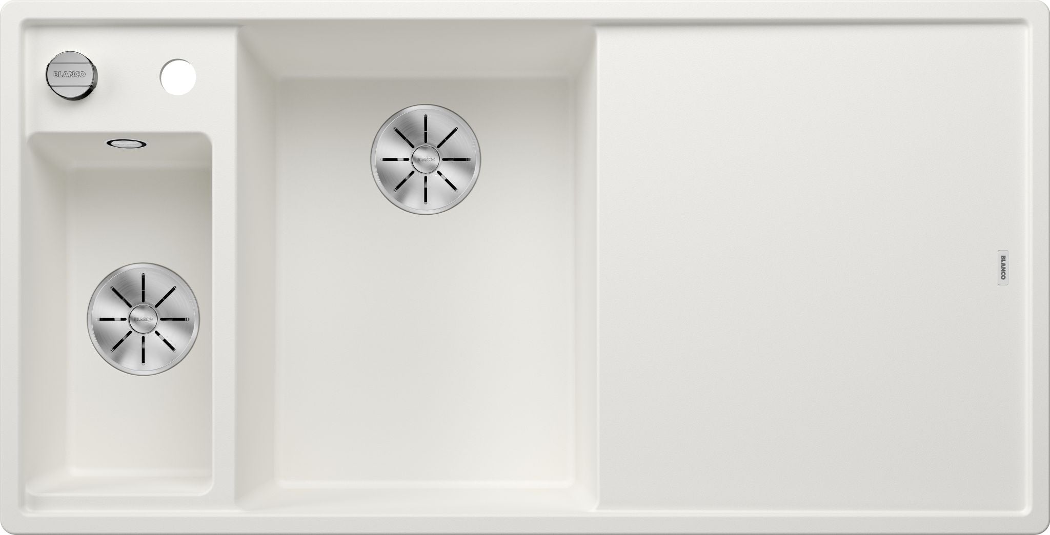 BLANCO AXIA III 6 S SILGRANIT mit Holzschneidbrett Becken links weiß 524647