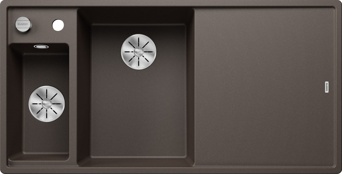 BLANCO AXIA III 6 S SILGRANIT mit Glasschneidbrett Becken links café 524662