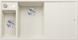 BLANCO AXIA III 6 S SILGRANIT mit Holzschneidbrett Becken links softweiß 527044