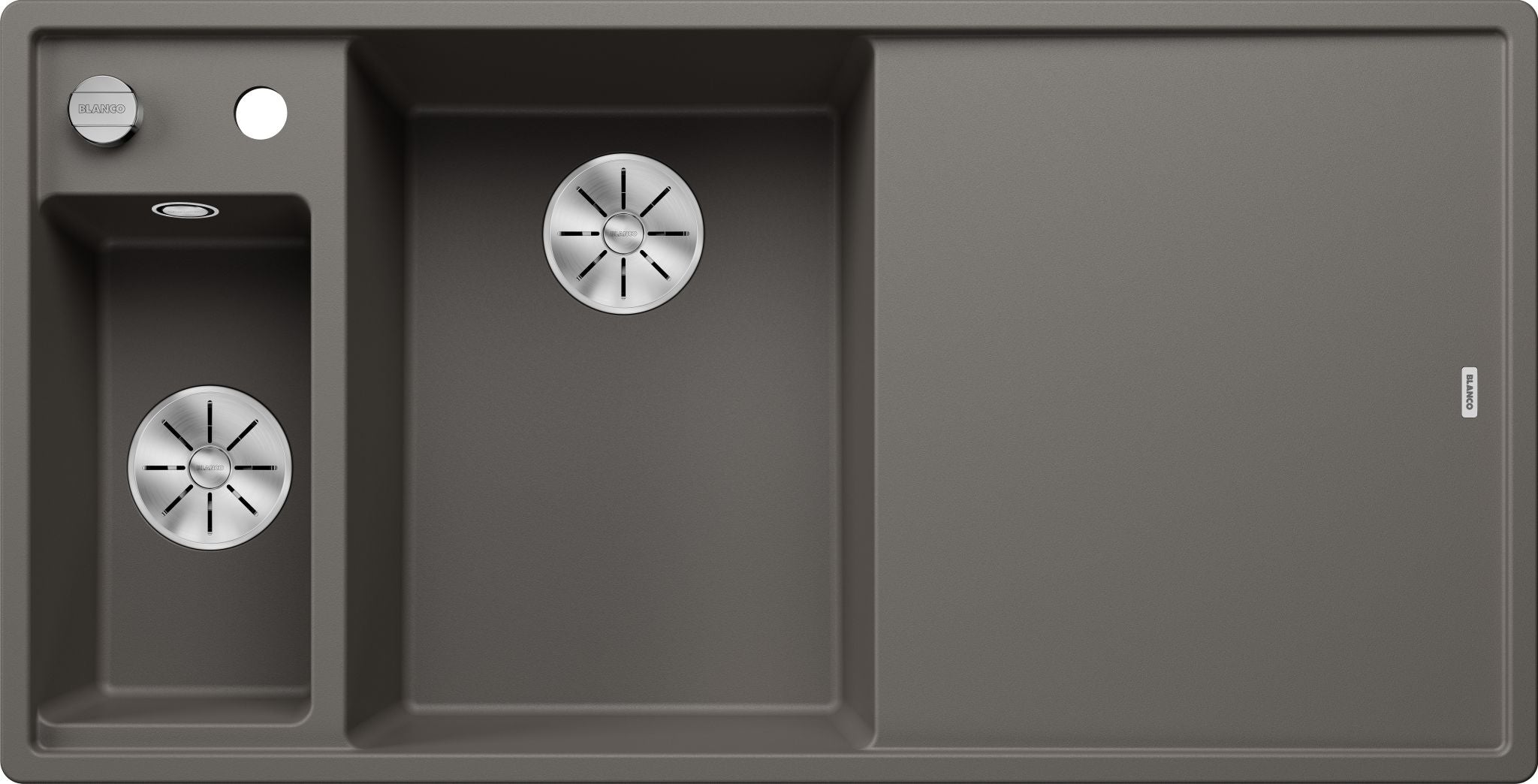 BLANCO AXIA III 6 S SILGRANIT mit Glasschneidbrett Becken links vulkangrau 527226