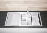 BLANCO CLARON 6 S-IF Edelstahl Seidenglanz mit Ablauffernbedienung Hauptbecken rechts 521645