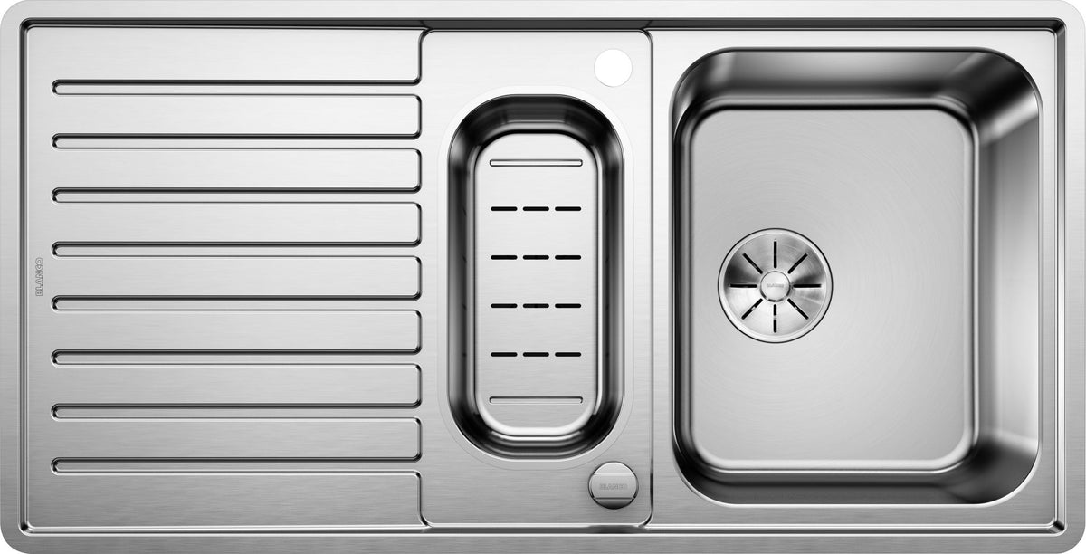 BLANCO CLASSIC Pro 6 S-IF Edelstahl Seidenglanz mit Ablauffernbedienung mit Schale 523665