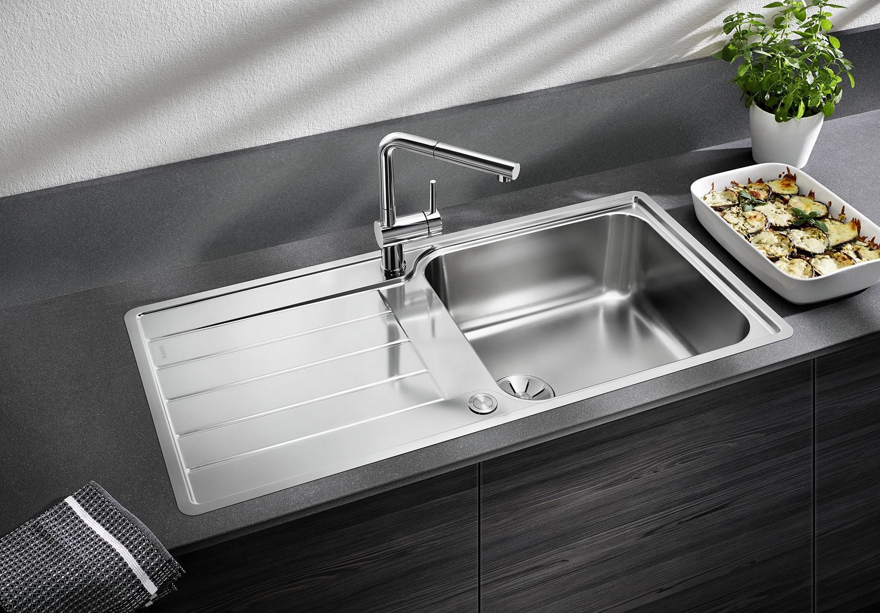 BLANCO CLASSIMO XL 6 S-IF Edelstahl Bürstfinish mit Ablauffernbedienung reversibel 525327