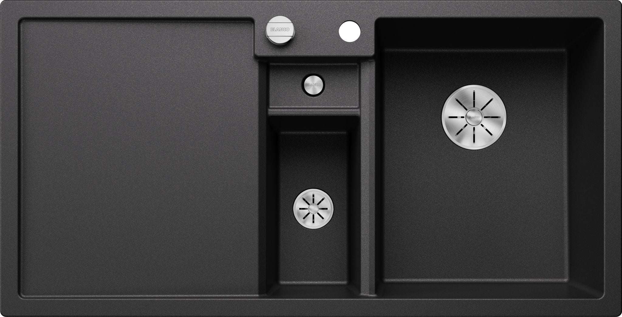BLANCO COLLECTIS 6 S SILGRANIT mit Ablauffernbedienung Becken rechts anthrazit 523344