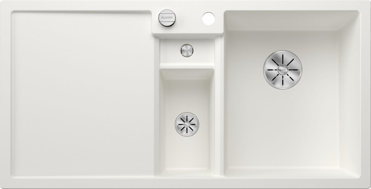 BLANCO COLLECTIS 6 S SILGRANIT mit Ablauffernbedienung Becken rechts weiß 523348