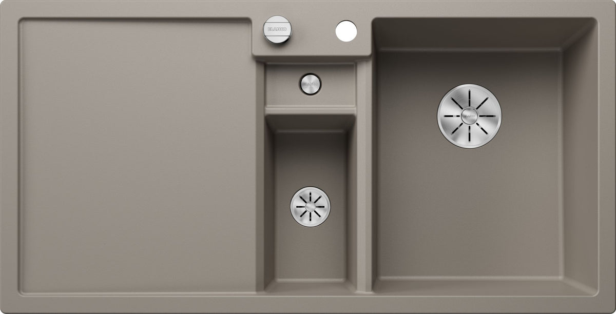 BLANCO COLLECTIS 6 S SILGRANIT mit Ablauffernbedienung Becken rechts tartufo 523351