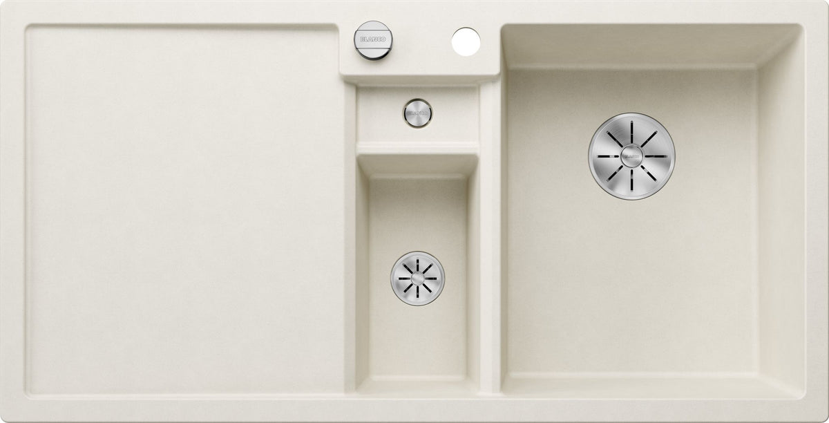 BLANCO COLLECTIS 6 S SILGRANIT mit Ablauffernbedienung Becken rechts softweiß 527058