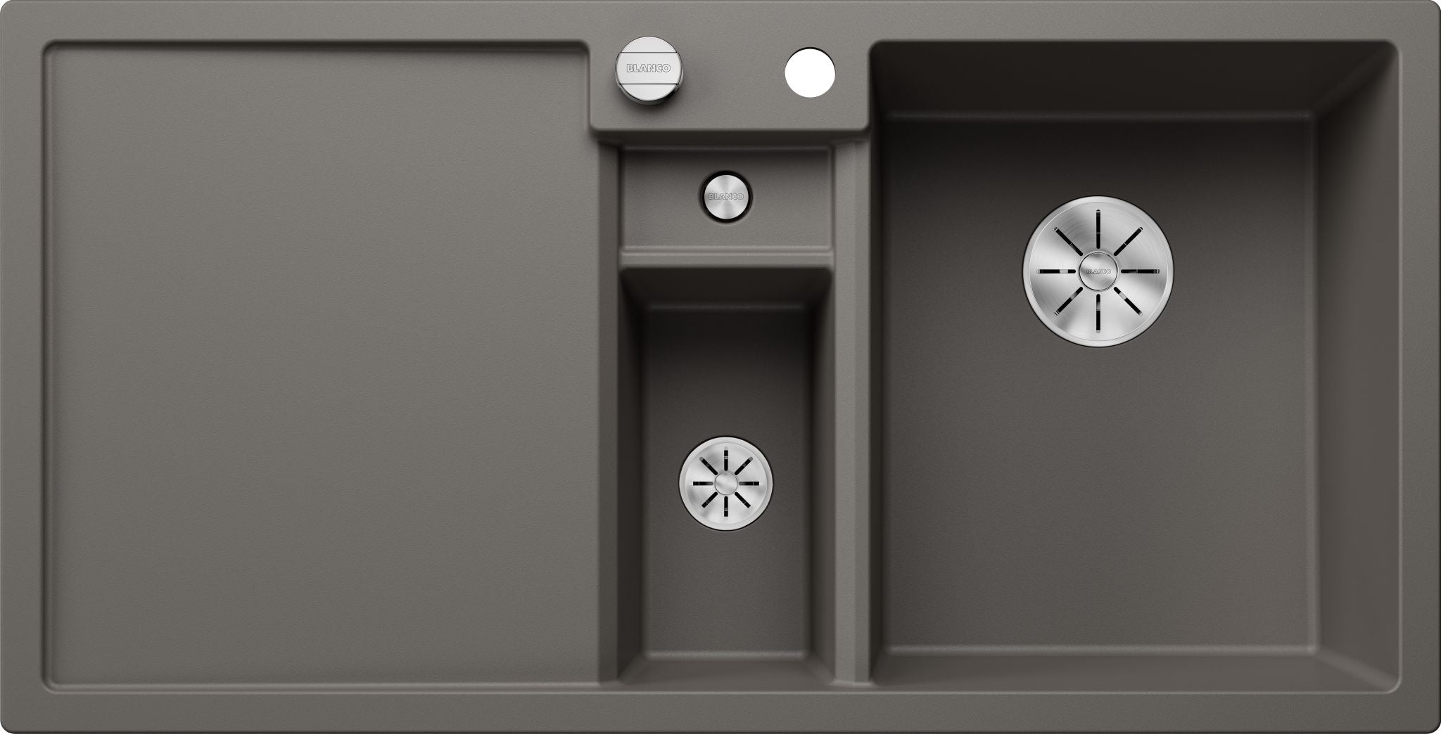 BLANCO COLLECTIS 6 S SILGRANIT mit Ablauffernbedienung Becken rechts vulkangrau 527241