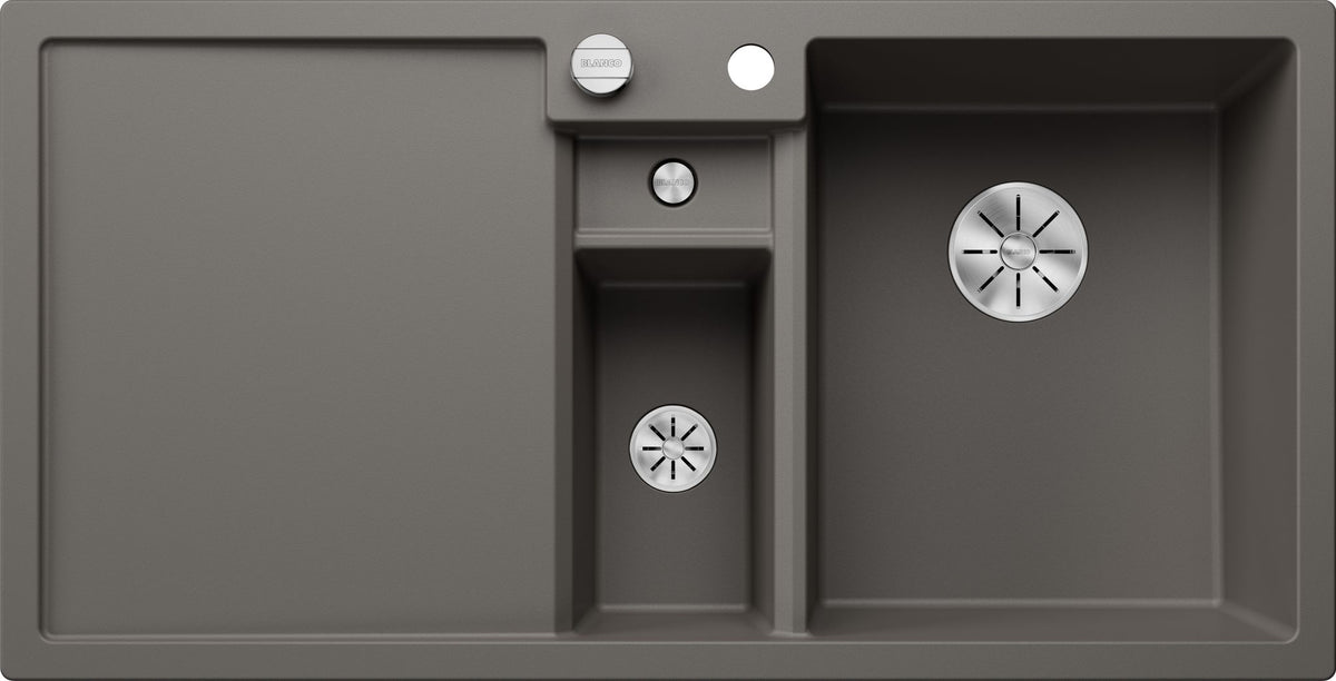 BLANCO COLLECTIS 6 S SILGRANIT mit Ablauffernbedienung Becken rechts vulkangrau 527241