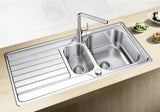 BLANCO DINAS 6 S Edelstahl Bürstfinish mit Ablauffernbedienung reversibel 523379