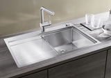 BLANCO DIVON II 45 S-IF Edelstahl Seidenglanz mit Ablauffernbedienung Becken rechts 521658