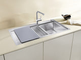 BLANCO DIVON II 6 S-IF Edelstahl Seidenglanz mit Ablauffernbedienung Becken rechts 521662