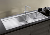 BLANCO DIVON II 8 S-IF Edelstahl Seidenglanz mit Ablauffernbedienung Becken rechts 521665