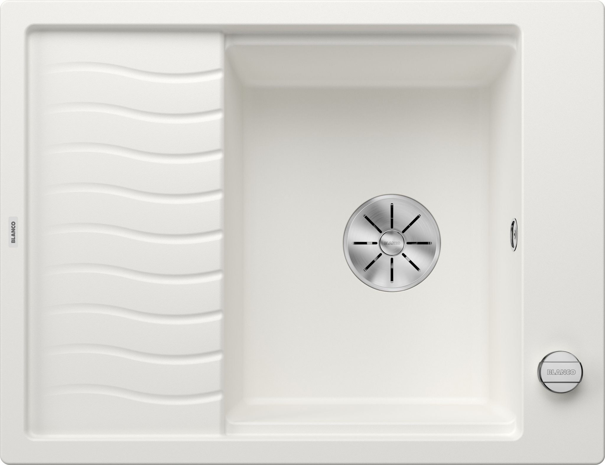 BLANCO ELON 45 S SILGRANIT mit Ablauffernbedienung mit Zubehör reversibel weiß 524818
