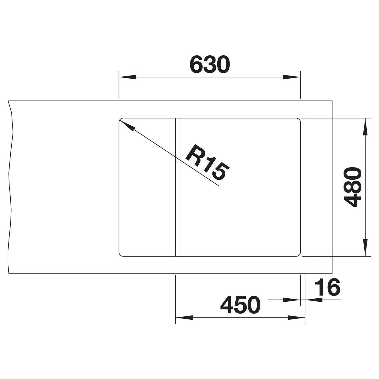 BLANCO ELON 45 S SILGRANIT mit Ablauffernbedienung mit Zubehör reversibel schwarz 525879