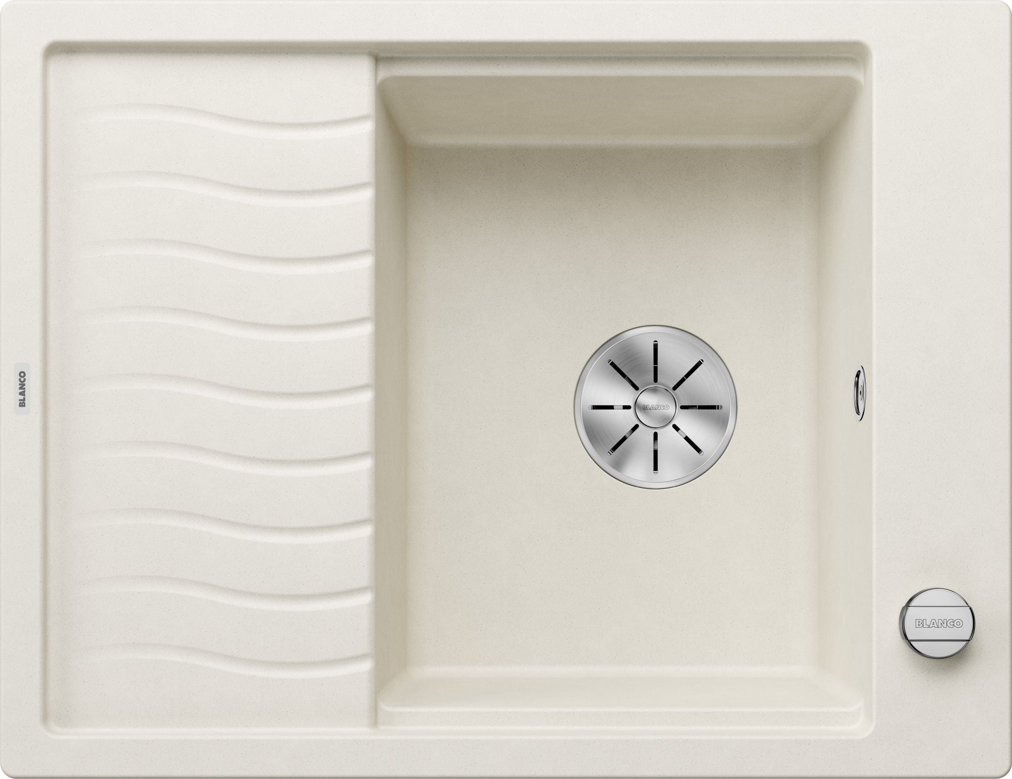 BLANCO ELON 45 S SILGRANIT mit Ablauffernbedienung mit Zubehör reversibel softweiß 527068