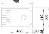 BLANCO ELON XL 6S SILGRANIT ohne Ablauffernbedienung mit Zubehör schwarz 525883