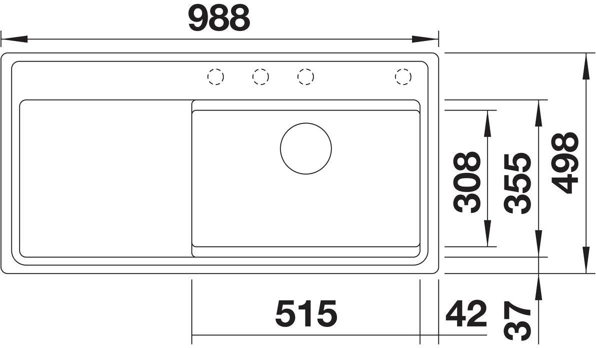 BLANCO ETAGON XL 6S-F  SILGRANIT mit Ablauffernbedienung mit Zubehör schwarz 528100