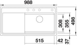 BLANCO ETAGON XL 6S-F  SILGRANIT mit Ablauffernbedienung mit Zubehör café 528105