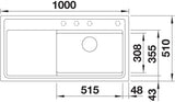 BLANCO ETAGON XL 6S SILGRANIT mit Ablauffernbedienung mit Zubehör felsgrau 528094