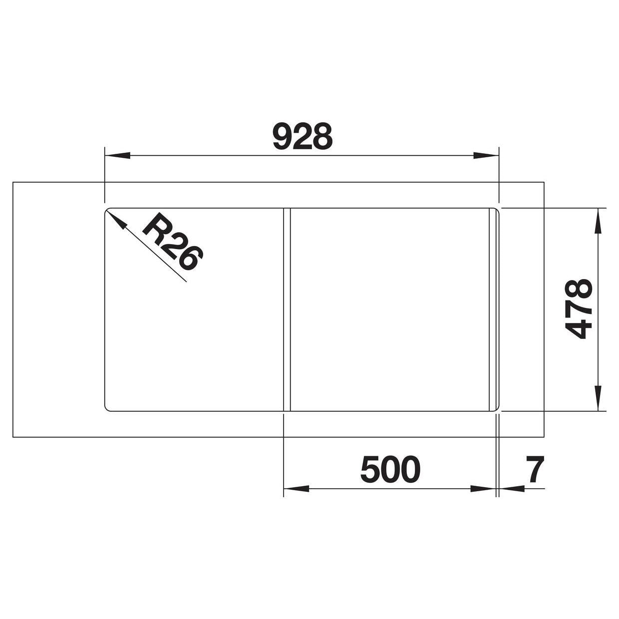 BLANCO LANTOS 5 S-IF Edelstahl Bürstfinish mit Ablauffernbedienung mit Schale reversibel 517281