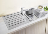 BLANCO LANTOS 5 S-IF Edelstahl Bürstfinish mit Ablauffernbedienung mit Schale reversibel 517281
