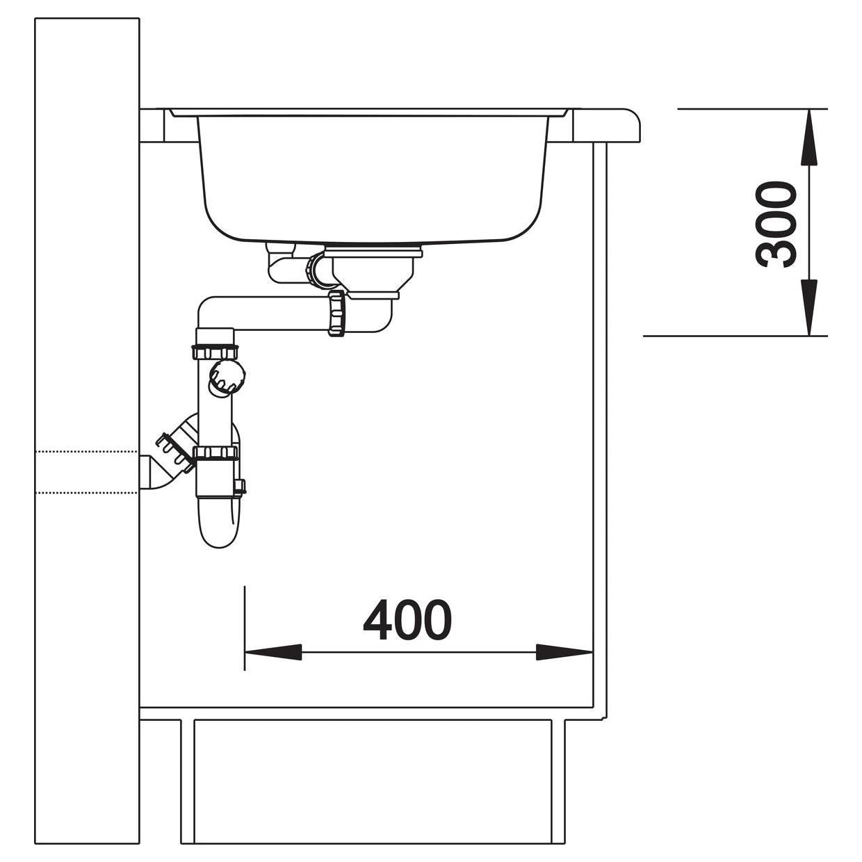 BLANCO LANTOS 9 E-IF Edelstahl Bürstfinish mit Ablauffernbedienung 516277