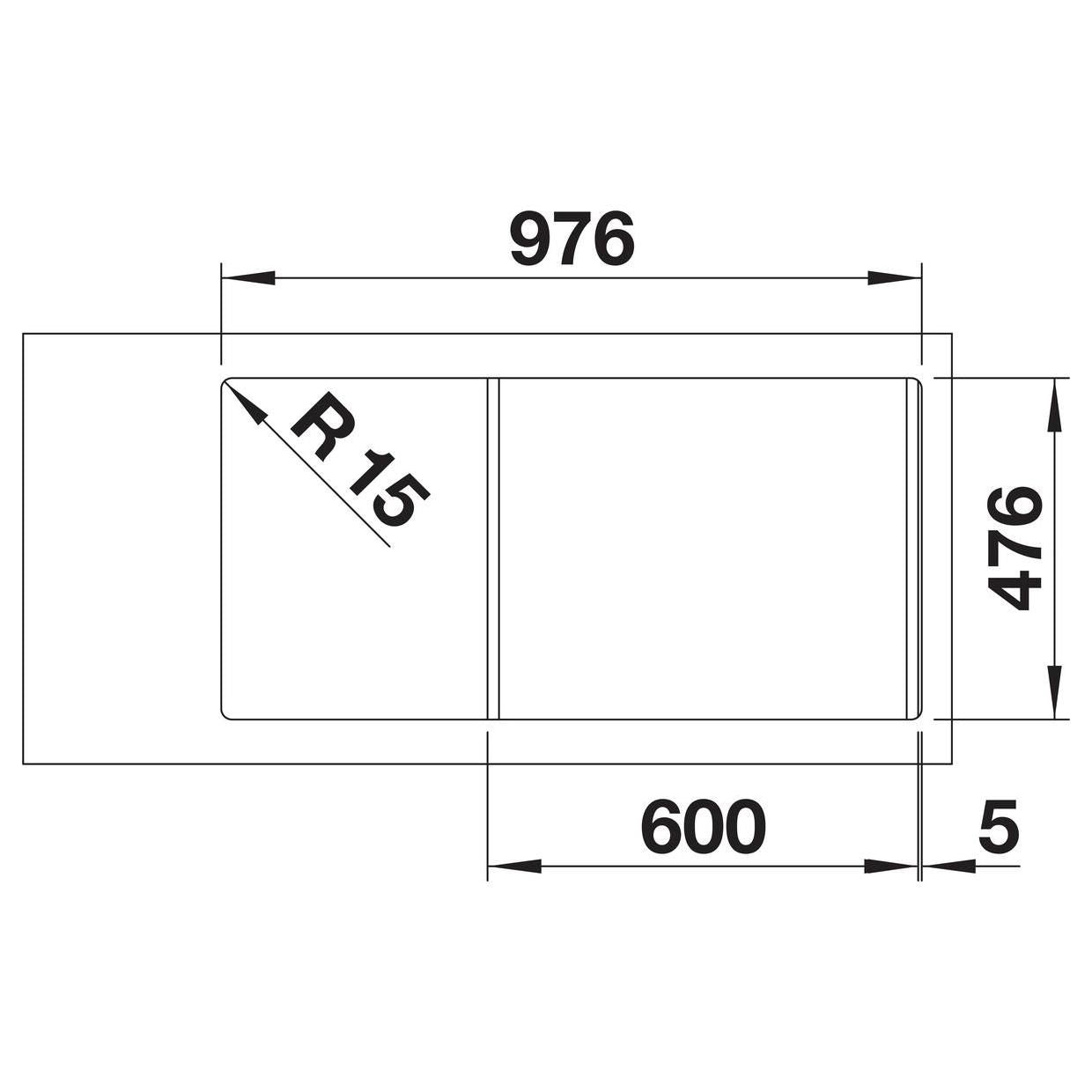 BLANCO LANTOS II 6S-IF Edelstahl Bürstfinish 526628
