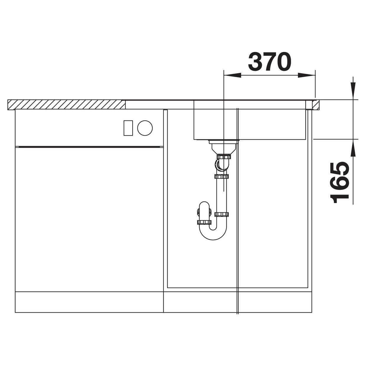 BLANCO LANTOS XL 6 S-IF Compact Edelstahl Bürstfinish mit Ablauffernbedienung 523140