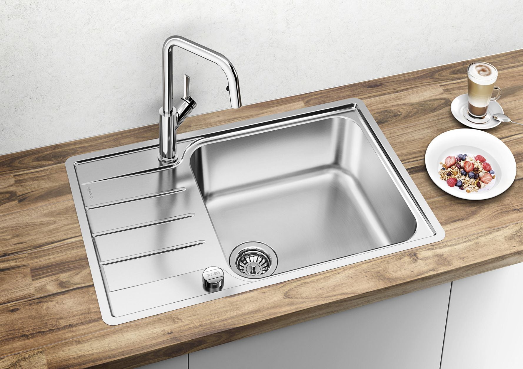 BLANCO LEMIS XL 6 S-IF Compact Edelstahl Bürstfinish mit Ablauffernbedienung reversibel 525110