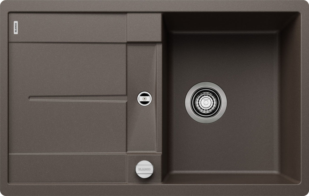 BLANCO METRA 45 S-F SILGRANIT mit Ablauffernbedienung reversibel café 519088