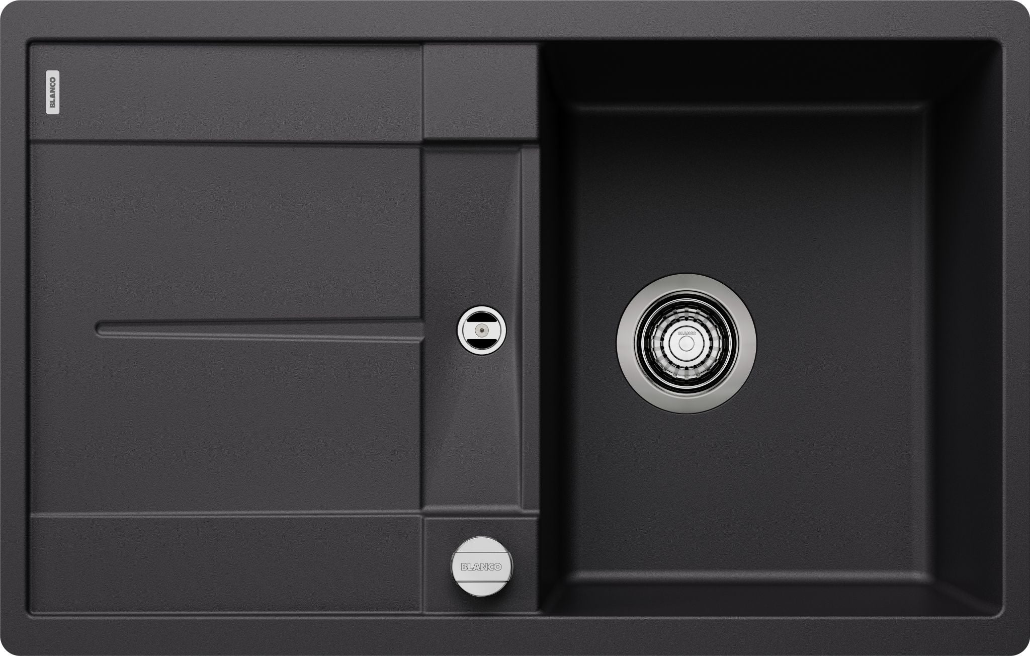 BLANCO METRA 45 S-F SILGRANIT mit Ablauffernbedienung reversibel schwarz 525917