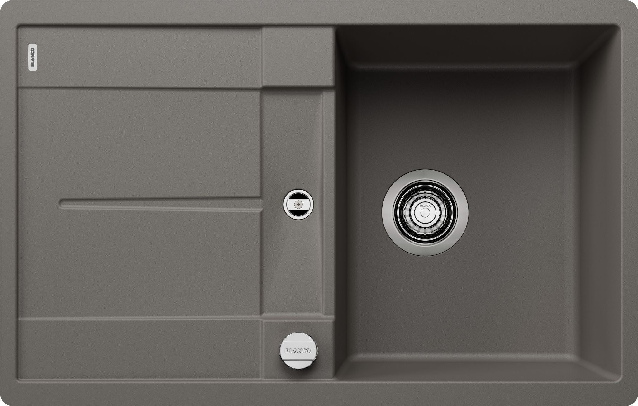 BLANCO METRA 45 S-F SILGRANIT mit Ablauffernbedienung reversibel vulkangrau 527290