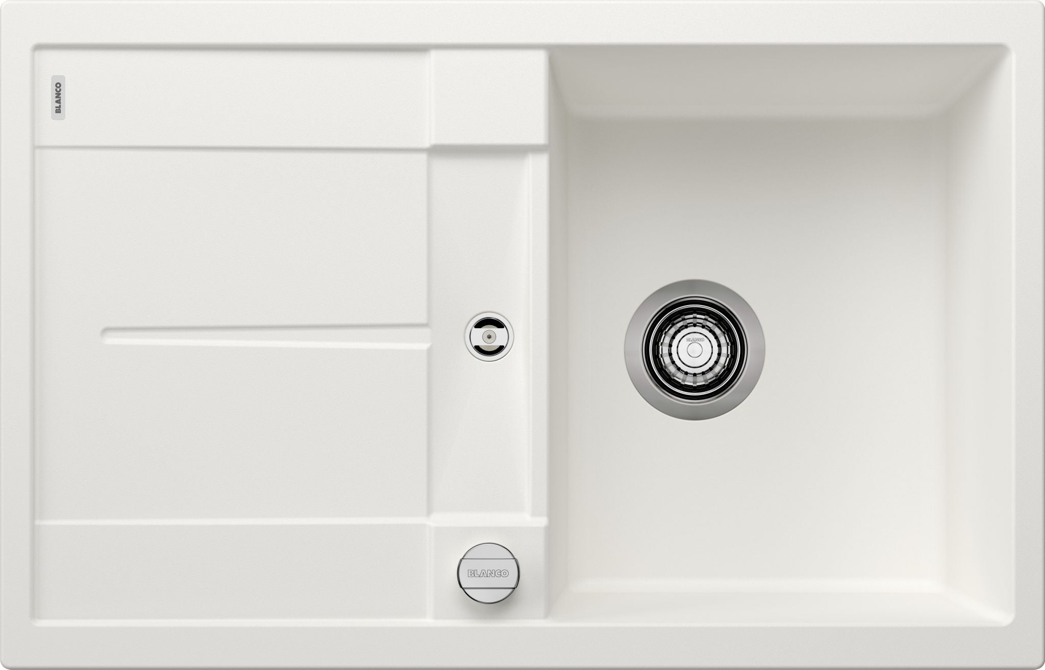 BLANCO METRA 45 S SILGRANIT mit Ablauffernbedienung reversibel weiß 513028