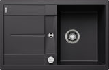 BLANCO METRA 45 S SILGRANIT mit Ablauffernbedienung reversibel schwarz 525914